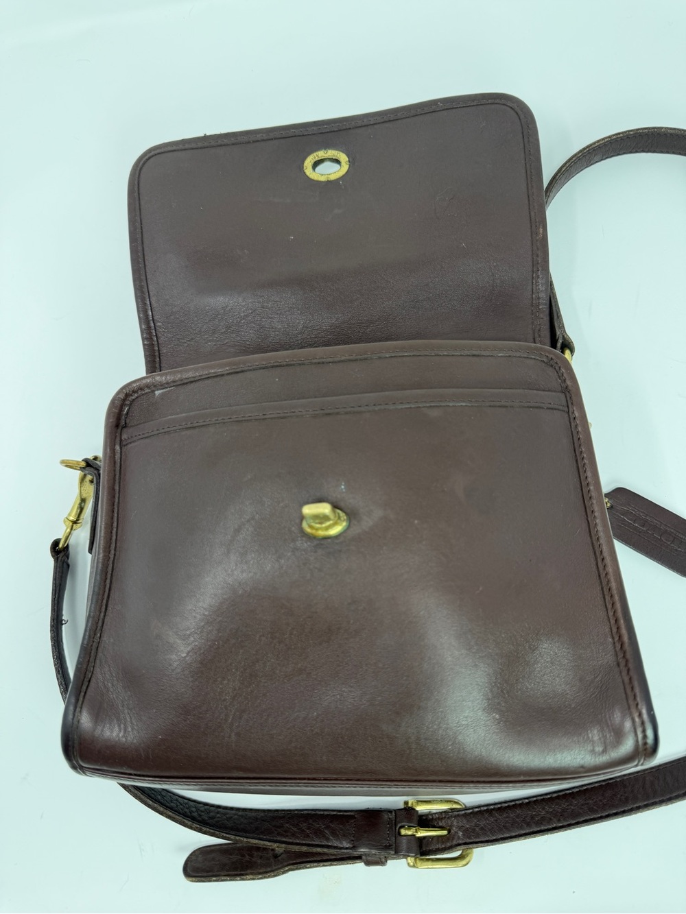 Coach Court Vintage Brown Glove Tanned Leather Top Handle Crossbody Bag D2P-9870 - Picture 13 of 17
